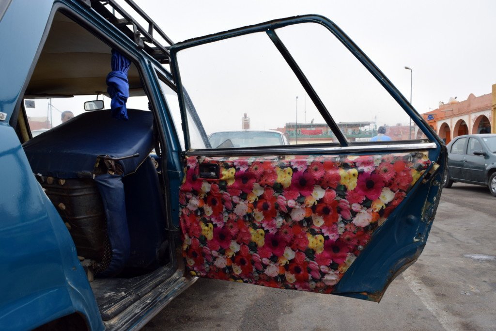 big taxi in Guelmim car taxi casablanca street traffic jam mercedes 