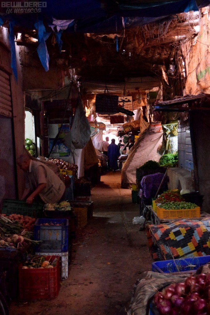 tiny, dark alleys of the souk...