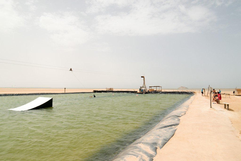 Cable park, where you can get the basics of kitesurf