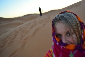 sahara style dress blonde merzouga camp tent berber