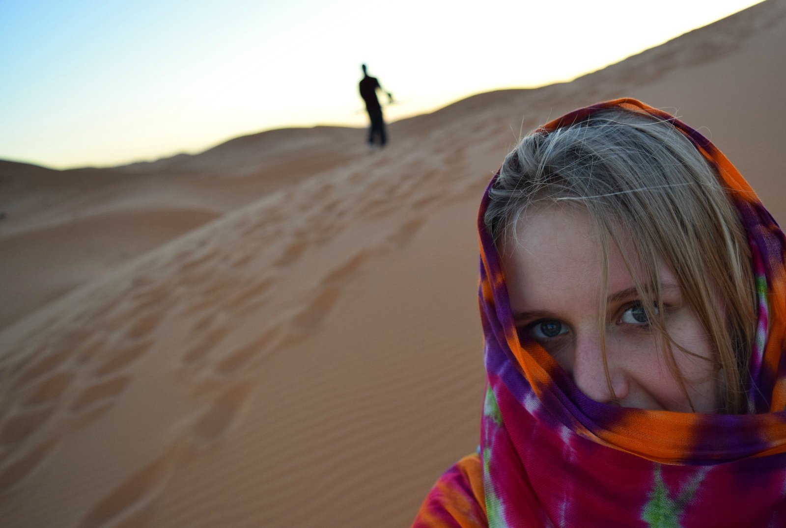 sahara style dress blonde merzouga camp tent berber