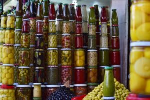 Olives and preserved veggies