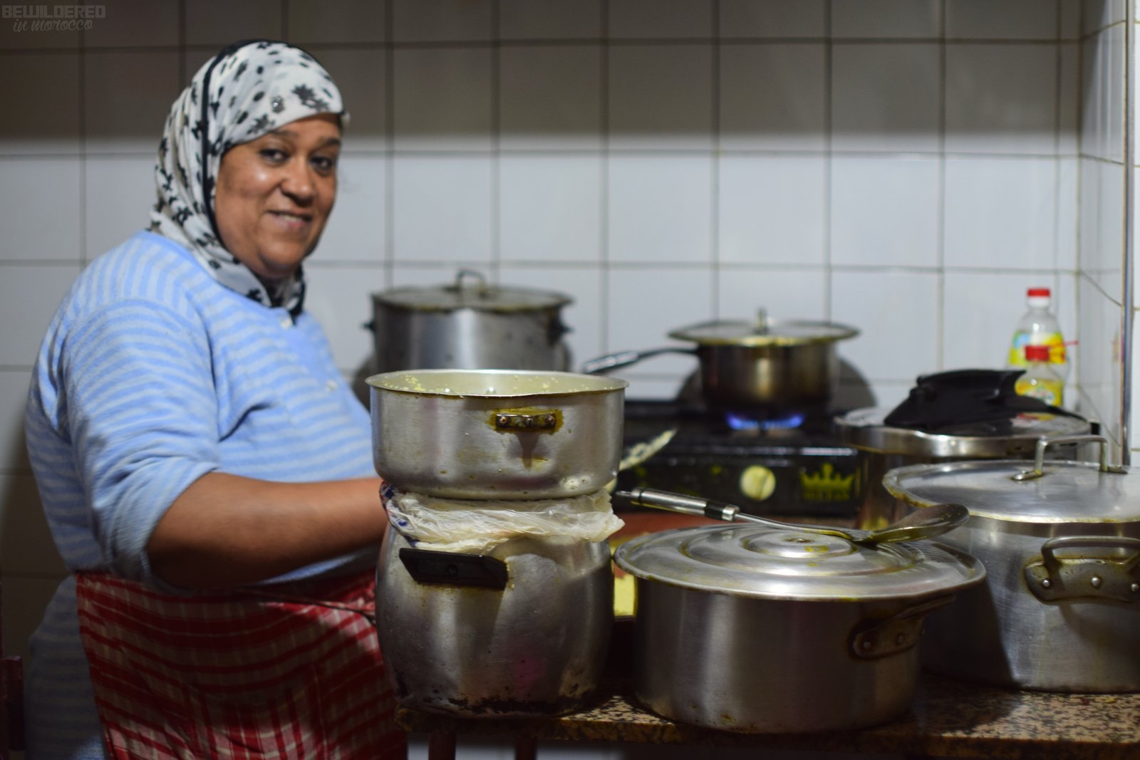 Home made couscous in the making