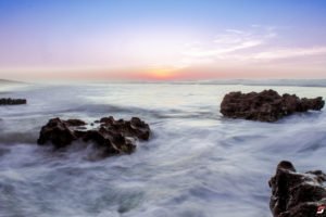 ocean rocks sunset porn sky bauiful pink background tapeta morocco