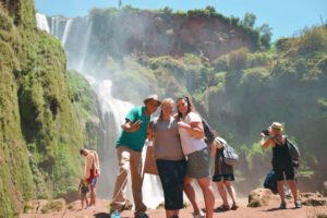 Ouzoud waterfalls, my bestie, our guide Yassine and I