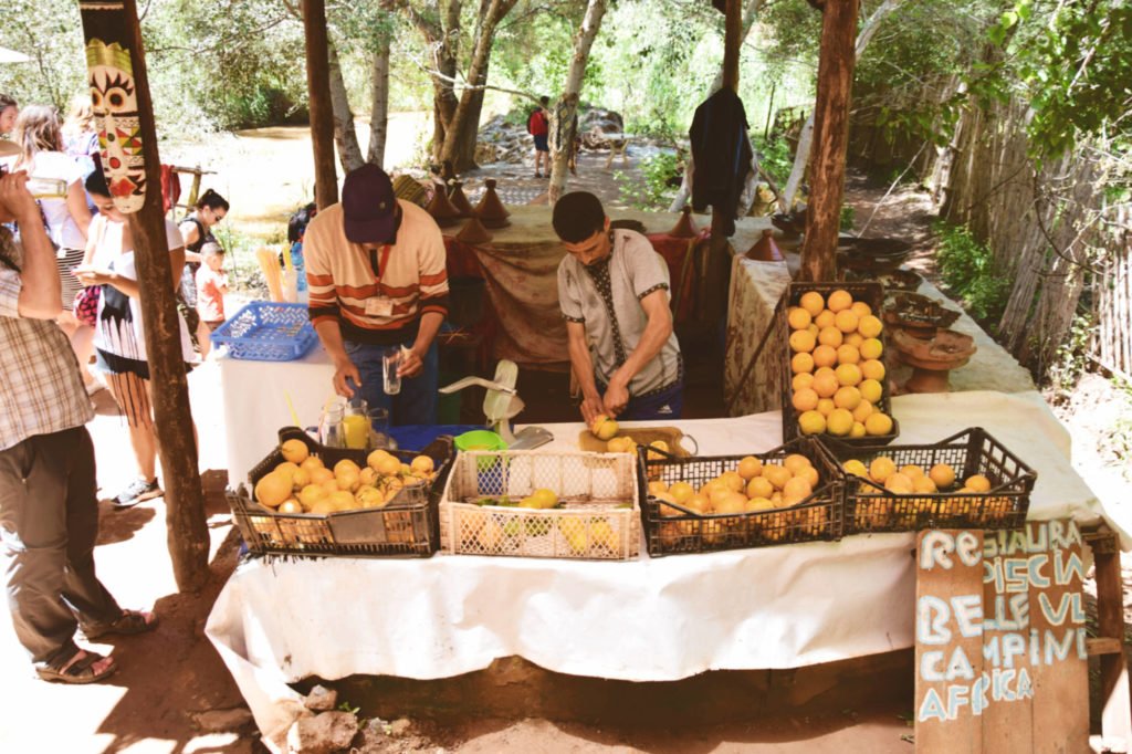 Fresh orange juice in Ouzoud azilal