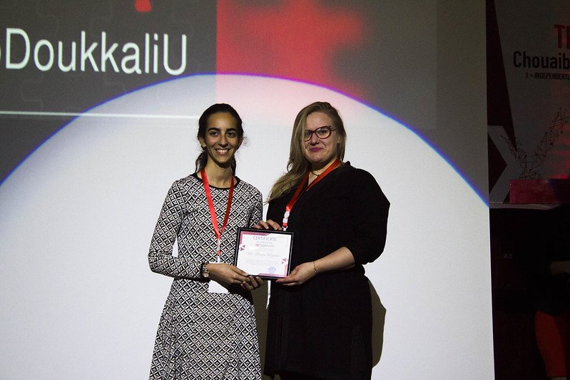 Ms. Monika Mizińska-Momčilović receiving TEDx Certificate