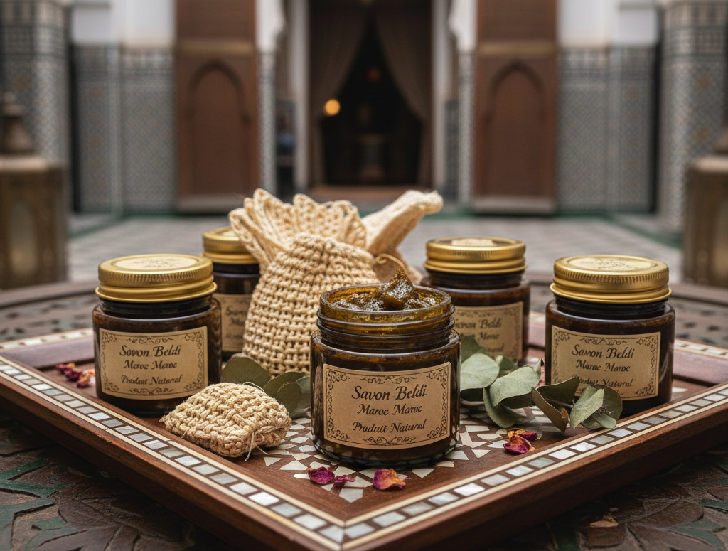 Moroccan beldi soap as a souvenir