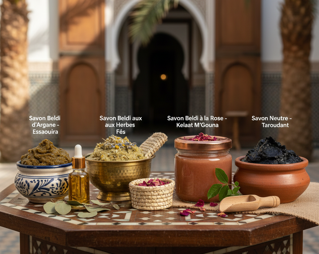 Regional variations of Moroccan black soap